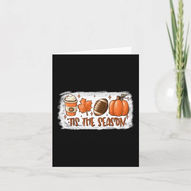 Dies ist die Saison Fußball Fall Thanksgivin Karte (Vorderseite)