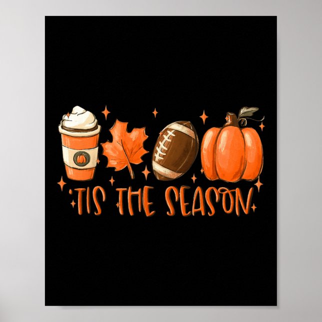 Dies ist die Saison Fußball Fall Thanksgivin Poster (Vorne)