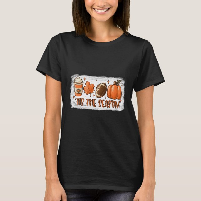 Dies ist die Saison Fußball Fall Thanksgivin T-Shirt (Vorderseite)