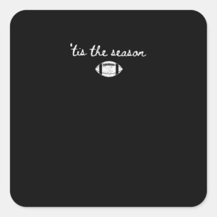 Dies ist die Saison Fußball Mama Game Day Touchdow Quadratischer Aufkleber