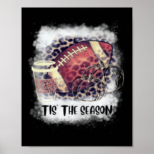 Dies ist die Saison Herbst Pumpkin Football-Kaffee Poster