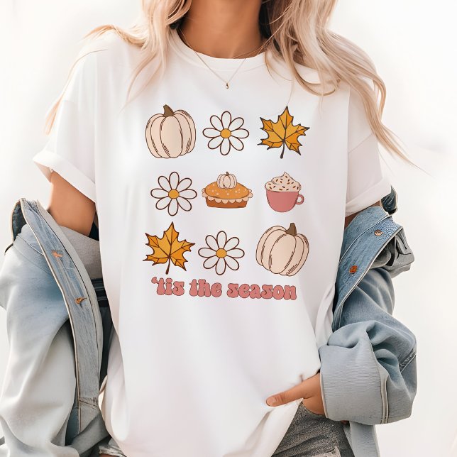 Dies ist die Saison Herbstlaub, Pie & Pumpkin Graf Tri-Blend Shirt (Von Creator hochgeladen)