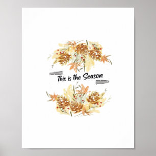 Dies ist die Saison Kiefer-Design Weihnachten C Poster