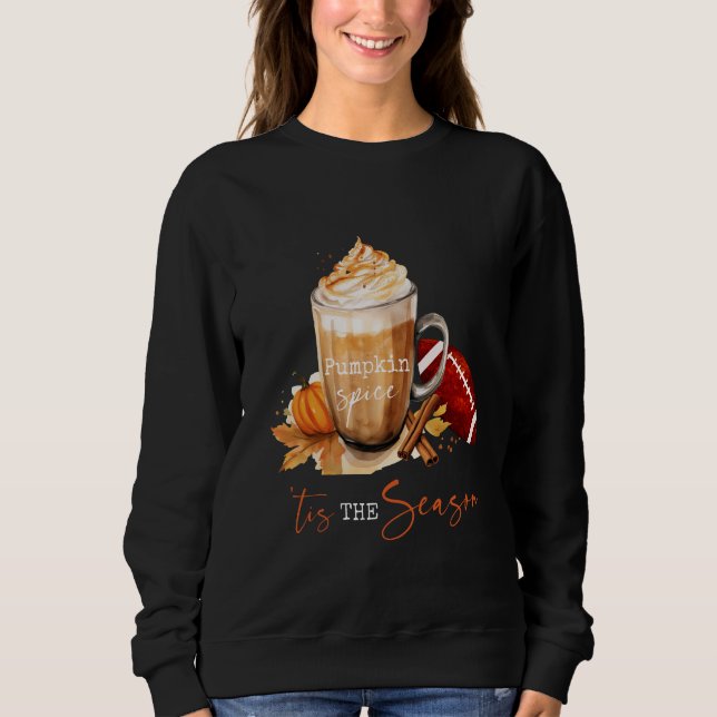 Dies ist die Saison Pumpkin Spice Football Fall Bl Sweatshirt (Vorderseite)