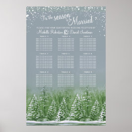 Dies ist die Saison Winter Hochzeitstisch-Sitzplan Poster