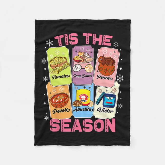 Dies ist die Saison Xmas Card Mexikanischen Weihna Fleecedecke (Vorderseite)