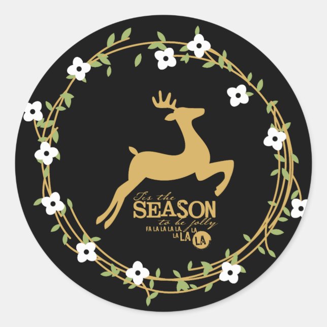 Dies ist die Weihnachtsaufkleber der Jahreszeit Runder Aufkleber (Vorderseite)