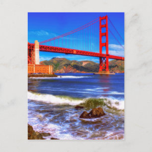 Dies ist ein 3-Bild HDR-Bild vom Golden Gate Gate Postkarte