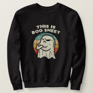 Dies ist ein Boo Sheet Ghost Retro Halloween-Kostü Sweatshirt