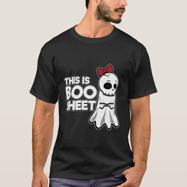 Dies ist ein Bootschild, das Ghost Funny Hallowe e T-Shirt (Vorderseite)
