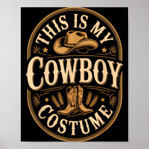 Dies ist ein Cowboy-Kostüm Vintage-Abzeichen Weste Poster