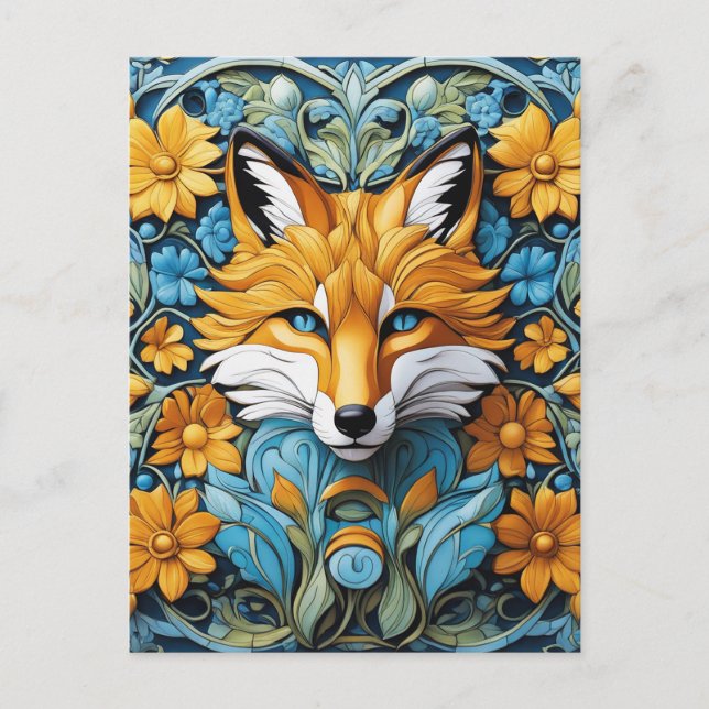 Dies ist ein ebonenfarbenes Fuchszentrum, das Postkarte (Vorderseite)
