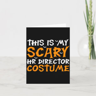 Dies ist ein gruseliger HR-Direktor-Kostüm-Spooky- Karte