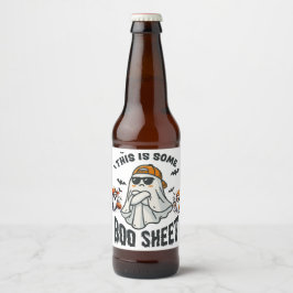 Dies ist eine Boo Sheet Ghost Spooky Bierflaschenetikett