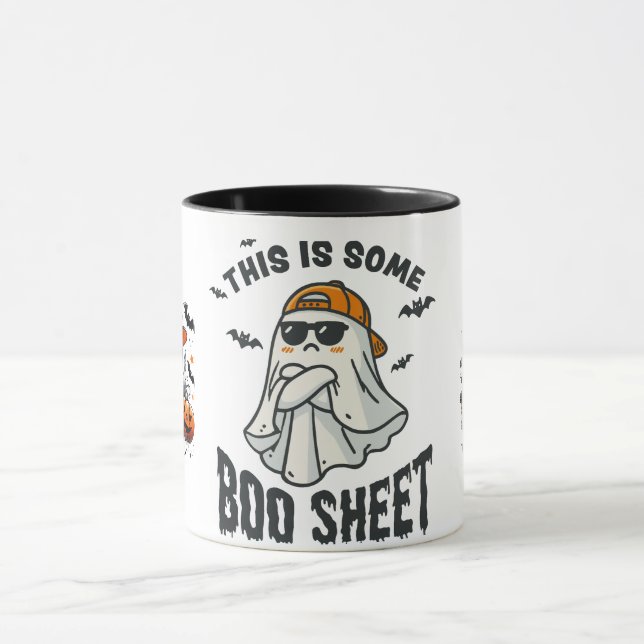 Dies ist eine Boo Sheet Ghost Spooky Tasse (Zentrum)