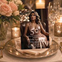 Dies ist eine elegante 50. Geburtstagseinladung