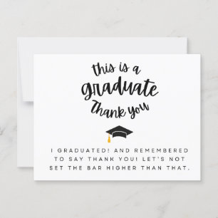 Dies ist eine Graduiertenkarte, die Ihnen dankensw Postkarte