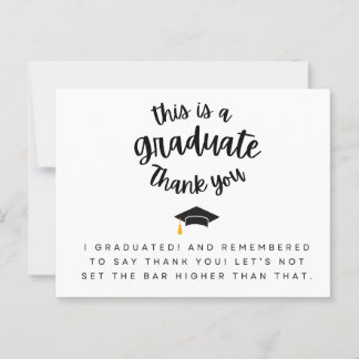 Dies ist eine Graduiertenkarte, die Ihnen dankensw Postkarte
