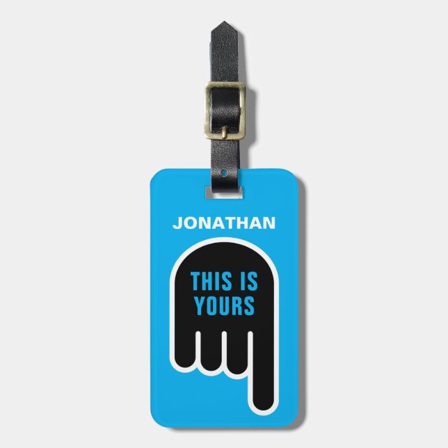 Dies ist Ihre (personalisierbare) Gepäckanhänger (Vorderseite vertikal)