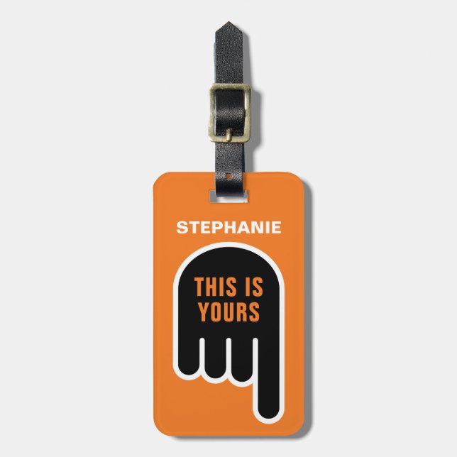 Dies ist Ihre (personalisierbare) Gepäckanhänger (Vorderseite vertikal)