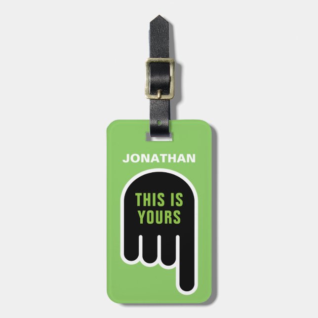 Dies ist Ihre (personalisierbare) Gepäckanhänger (Vorderseite vertikal)