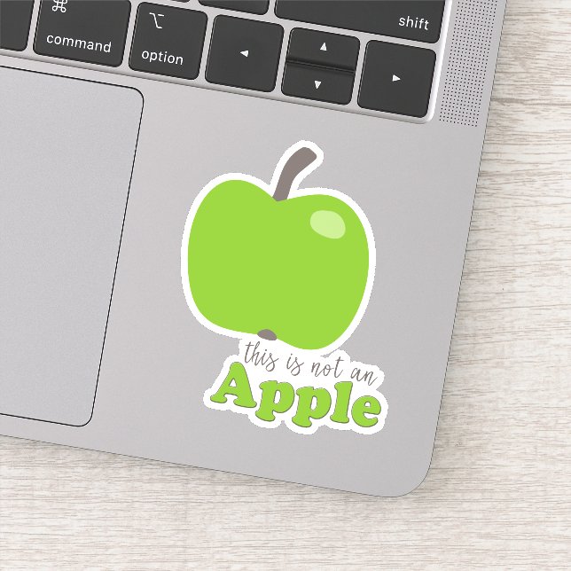 Dies ist kein Apple Funny Quoted Contour Aufkleber (Detail)
