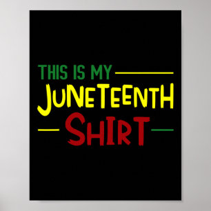 Dies ist mein 19. Shirt Unabhängigkeitstag Afrika Poster