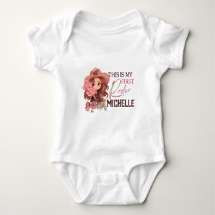 Dies ist mein erster Rodeo-Western, der 1. Geburts Baby Strampler