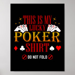 Dies ist mein Glücksspiel Poker Shirt Poker Casino Poster