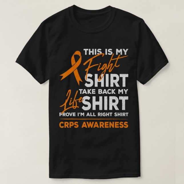 Dies ist mein Kampf RSD CRPS Awareness Orange Ribb T-Shirt (Design vorne)