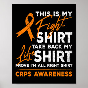 Dies ist mein Kampf RSS Crps Awareness Orange Ribb Poster