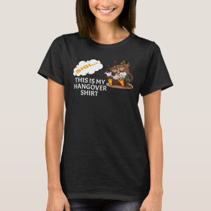 Dies ist mein Kater Schlaf Owl Kaffeepause Kissen T-Shirt