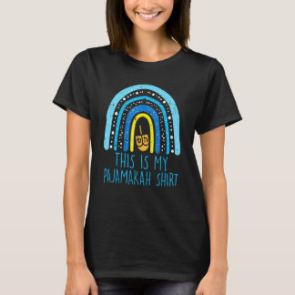 Dies ist mein Pajamakah Regenbogen Hanukkah PJs F T-Shirt