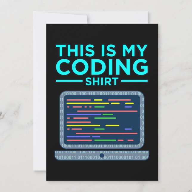 Dies ist mein Programmierrechner Einladung (Vorderseite)