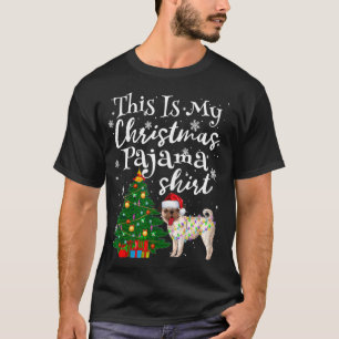 Dies ist mein Weihnachtspyjama Mops Lustiger Weihn T-Shirt