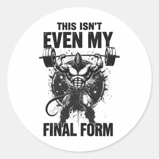 Dies ist nicht einmal mein letztes Form Gym Beast  Runder Aufkleber (Vorderseite)