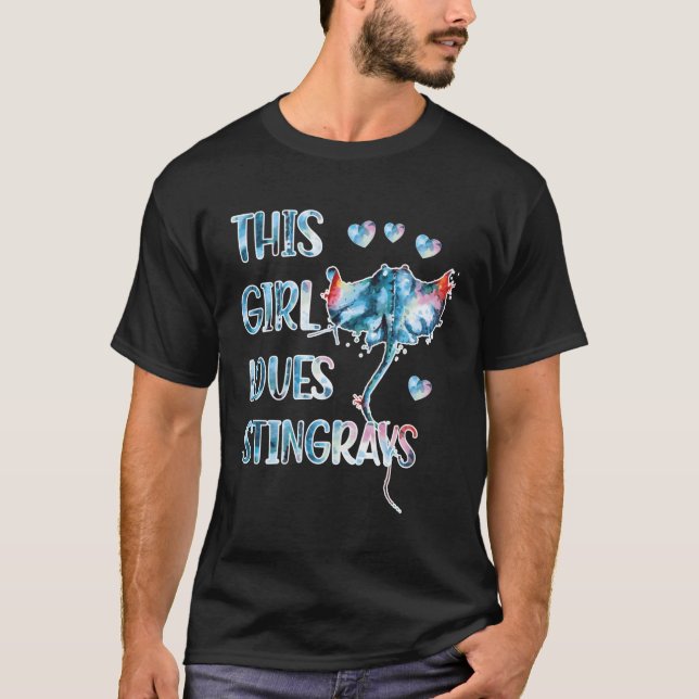 Dies Liebe Stingrochen Ta-Ray Wassertier T-Shirt (Vorderseite)