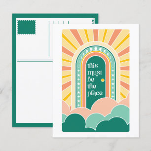 dies muss der Ort der Retrotür sein Postkarte