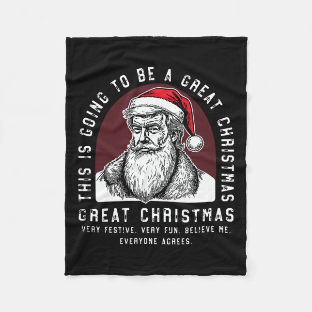 Dies wird ein großer Weihnachtsmann sein, den Trum Fleecedecke (Vorderseite)