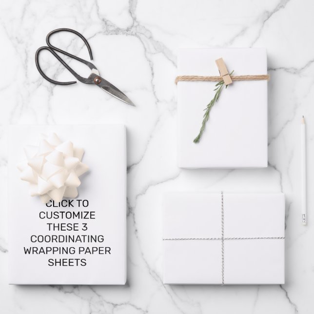 DIESE 3 KOORDINIERENDEN ARBEITSPAPIERE KENNEN GESCHENKPAPIER SET (Vorderseite)