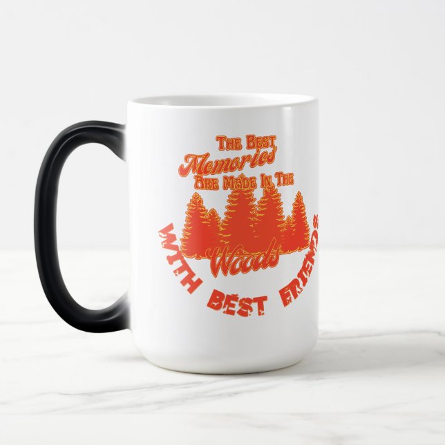 Diese 70er Mandarine Camping Erinnerungen Magische Verwandlungstasse (Links)