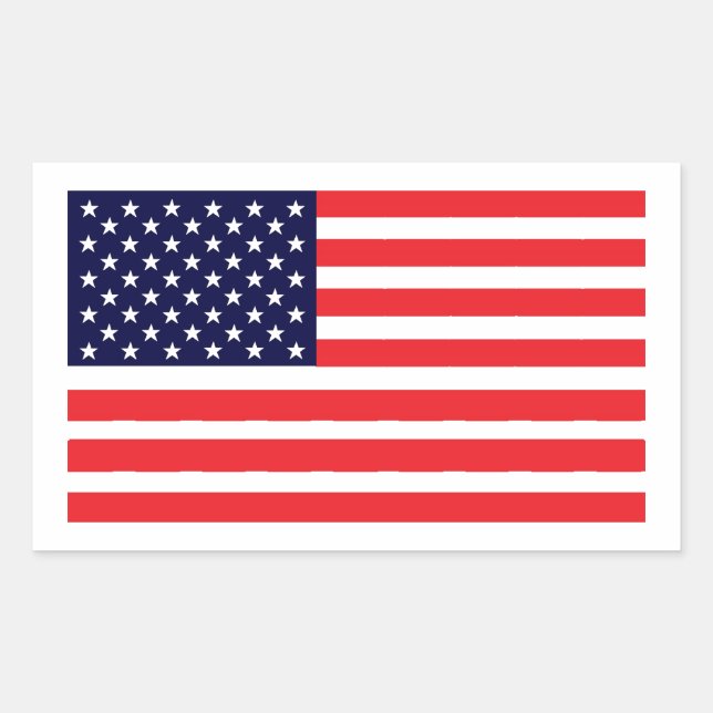 Diese amerikanische Flagge Rechteckiger Aufkleber (Vorderseite)