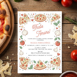 Diese Amore Italienische Pizza-Party-Brautabschied Einladung