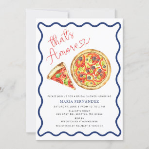 Diese Amore Italienische Pizza-Party-Brautjunggese Einladung
