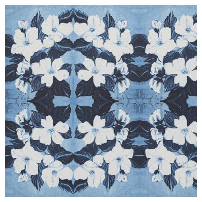 Diese Blossom Blues Stoff (Muster)