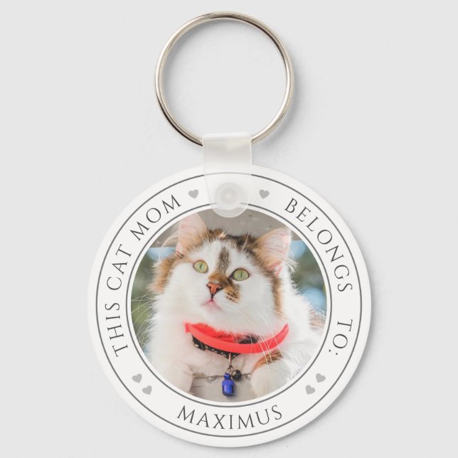 Diese Cat-Mama gehört zu 2 benutzerdefinierten Kit Schlüsselanhänger (Vorderseite)