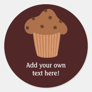 Diese Choc Chip Muffin Grafik anpassen Runder Aufkleber