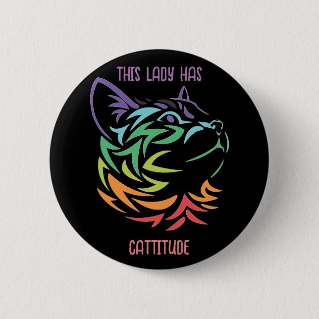 Diese Dame hat Katitude Button (Vorderseite)