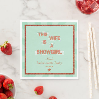 Diese Ehefrau ist ein Showgirl-Junggesellinnenabsc Serviette