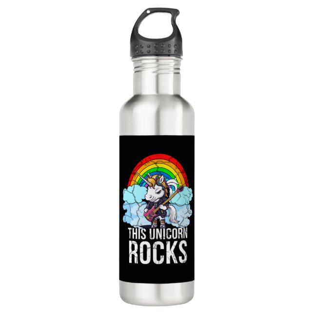 Diese Einhorngitarre Edelstahlflasche (Vorderseite)